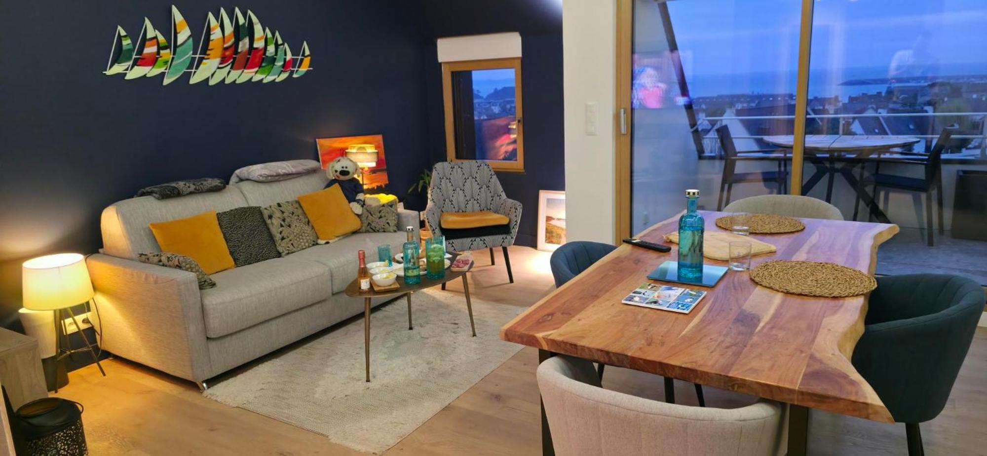 Appartement Bretagne Vue Mer Exceptionnelle Sur Les Hauts D'Erquy Au Calme ! Et Au Pied Du Gr34 Exterior photo